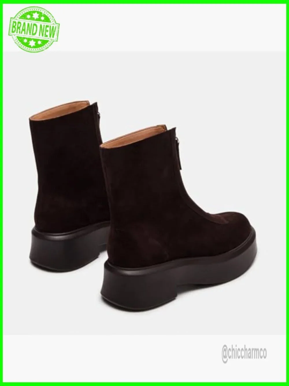 Women's Platform Ankle Boots Block Heel Round Toe Zipper Winter Booties